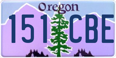 OR license plate 151CBE