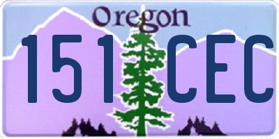 OR license plate 151CEC