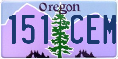 OR license plate 151CEM