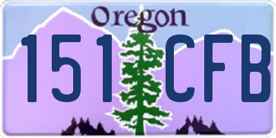 OR license plate 151CFB
