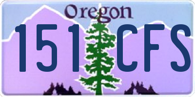 OR license plate 151CFS