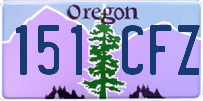 OR license plate 151CFZ