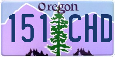 OR license plate 151CHD