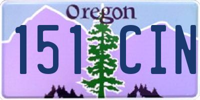 OR license plate 151CIN