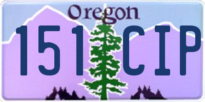 OR license plate 151CIP