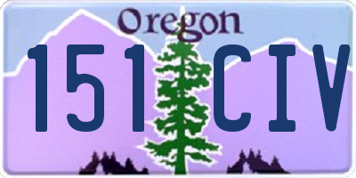 OR license plate 151CIV