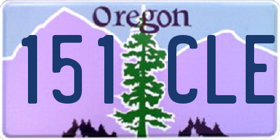 OR license plate 151CLE