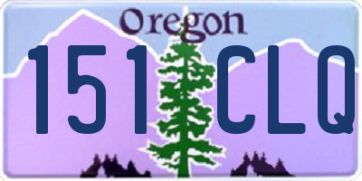 OR license plate 151CLQ