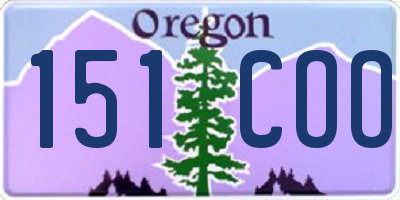 OR license plate 151COO
