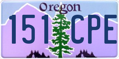 OR license plate 151CPE