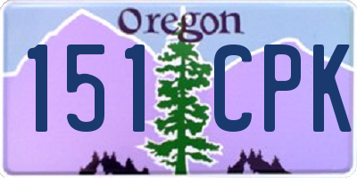 OR license plate 151CPK