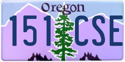 OR license plate 151CSE