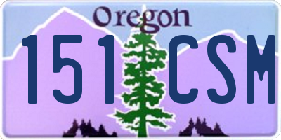 OR license plate 151CSM