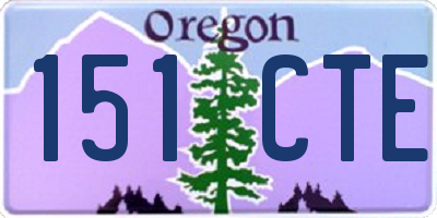 OR license plate 151CTE
