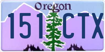 OR license plate 151CTX