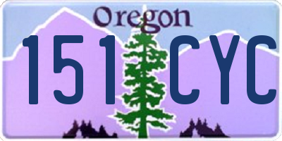 OR license plate 151CYC