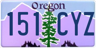 OR license plate 151CYZ