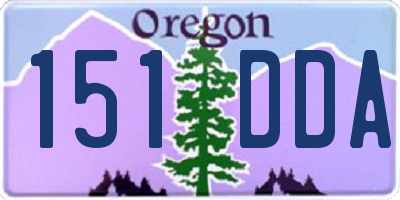 OR license plate 151DDA
