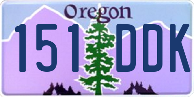OR license plate 151DDK