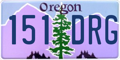 OR license plate 151DRG