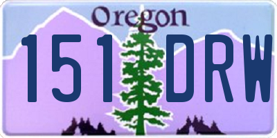 OR license plate 151DRW