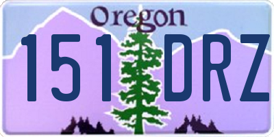 OR license plate 151DRZ