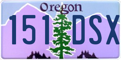 OR license plate 151DSX