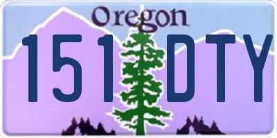 OR license plate 151DTY