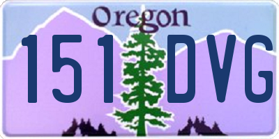 OR license plate 151DVG