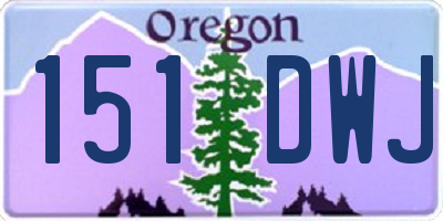 OR license plate 151DWJ