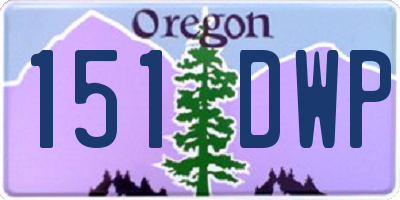 OR license plate 151DWP