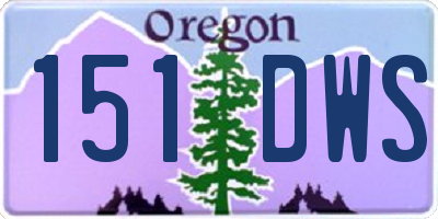 OR license plate 151DWS