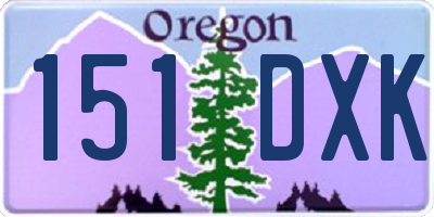 OR license plate 151DXK