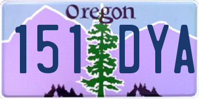 OR license plate 151DYA