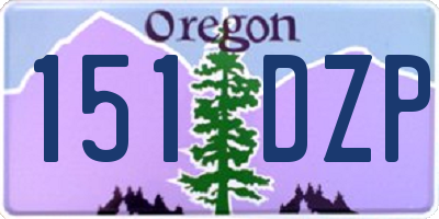 OR license plate 151DZP