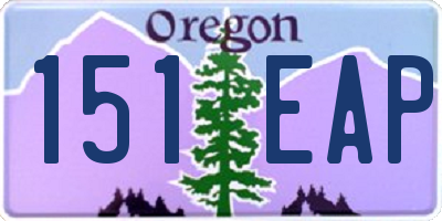 OR license plate 151EAP
