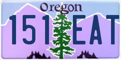OR license plate 151EAT