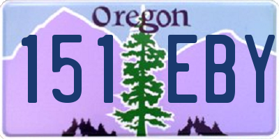 OR license plate 151EBY