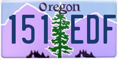 OR license plate 151EDF