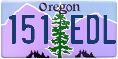 OR license plate 151EDL