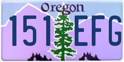 OR license plate 151EFG