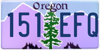 OR license plate 151EFQ