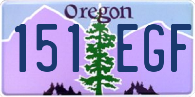 OR license plate 151EGF