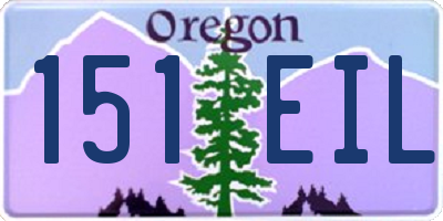 OR license plate 151EIL