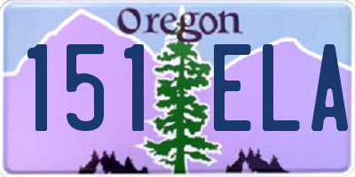 OR license plate 151ELA