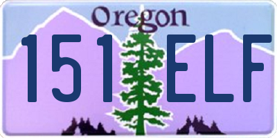 OR license plate 151ELF