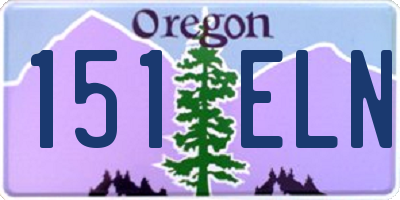 OR license plate 151ELN