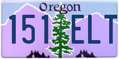 OR license plate 151ELT