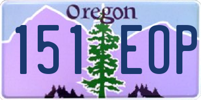 OR license plate 151EOP