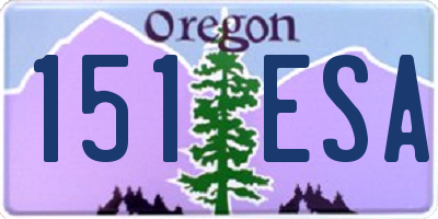 OR license plate 151ESA